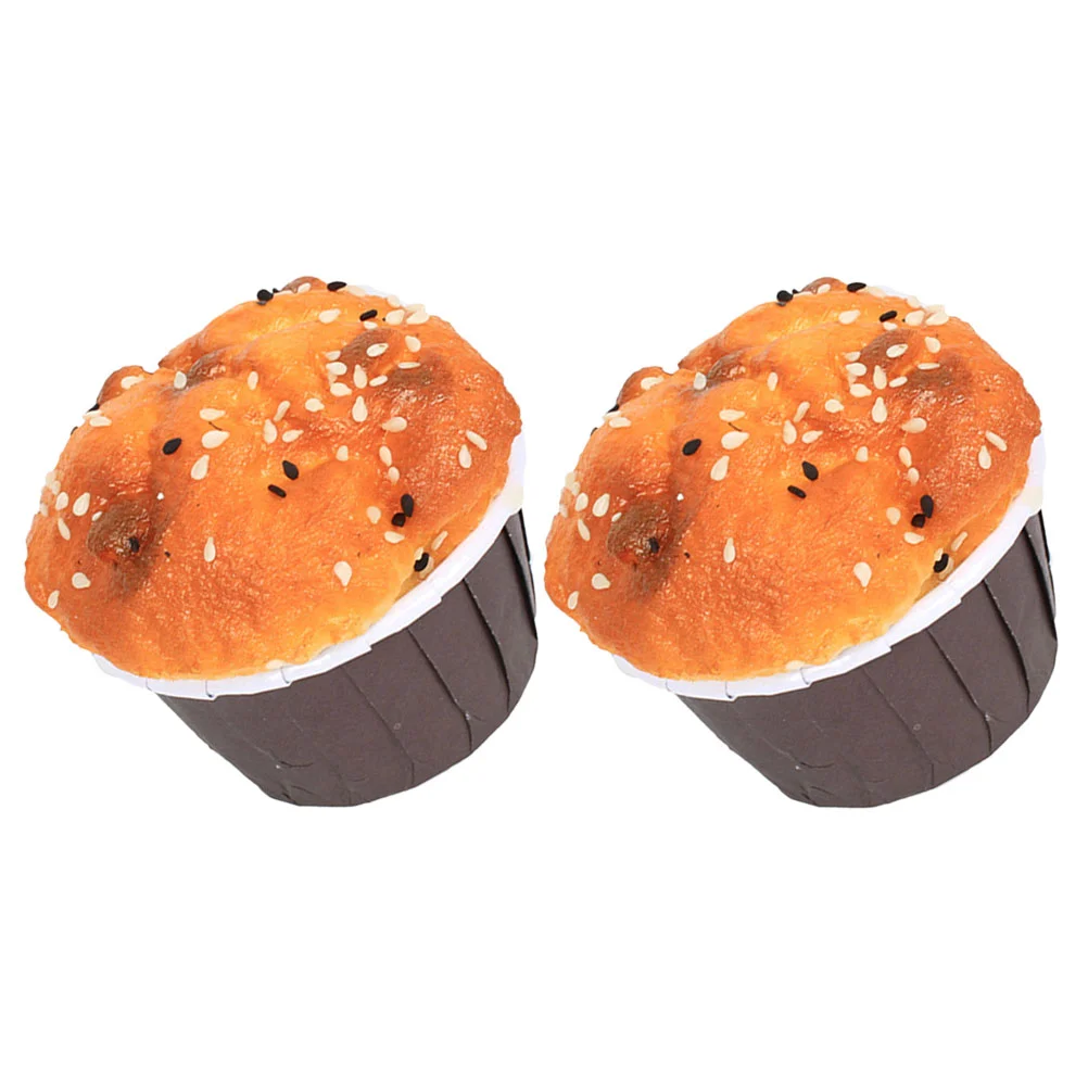 

2 Pcs Simulation Cake Model Cupcake Models Photography Prop Fake Dessert Home Accessories Artificial Props Food Decor Shop