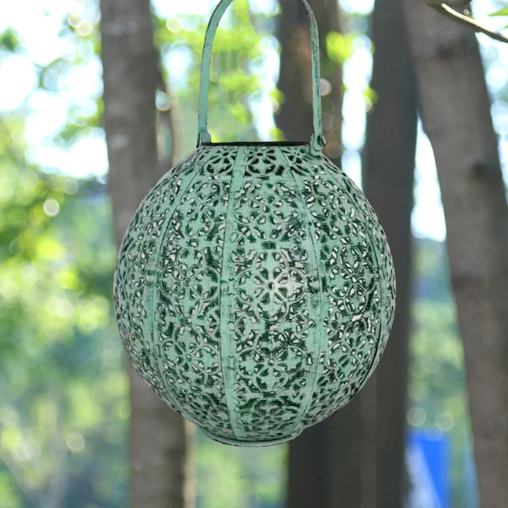 

LED Hollow Lantern Projection Lights Solar Outdoor Hanging Lamps Garden Decor Outdoor Hanging Solar Powered LED Light