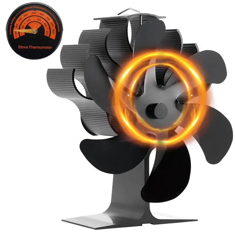 

Heat Powered Stove Fan 6 Blade Fireplace Fan For Wood Burning Stove Wood Stove Fan Heat Powered Thermoelectric Fan EcoFan For