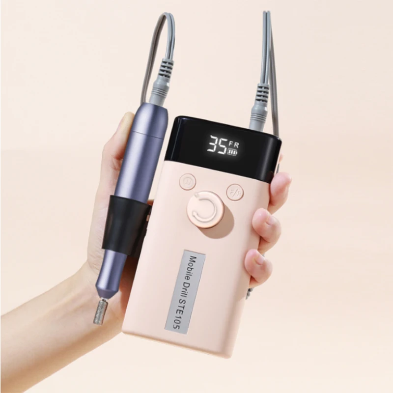 

35000RPM Rectangle Nail Drill Rechargeable Professional Manicure Electric Machine Nail File Pedicure Cordless Drilling