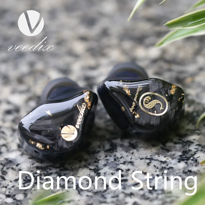 

Veedix Diamond String Knowles Balanced Armature DLC Dynamic 4BA+DD Hifi Music Monitor Audiophile 2Pin 0.78mm Earphones FH7 SA6