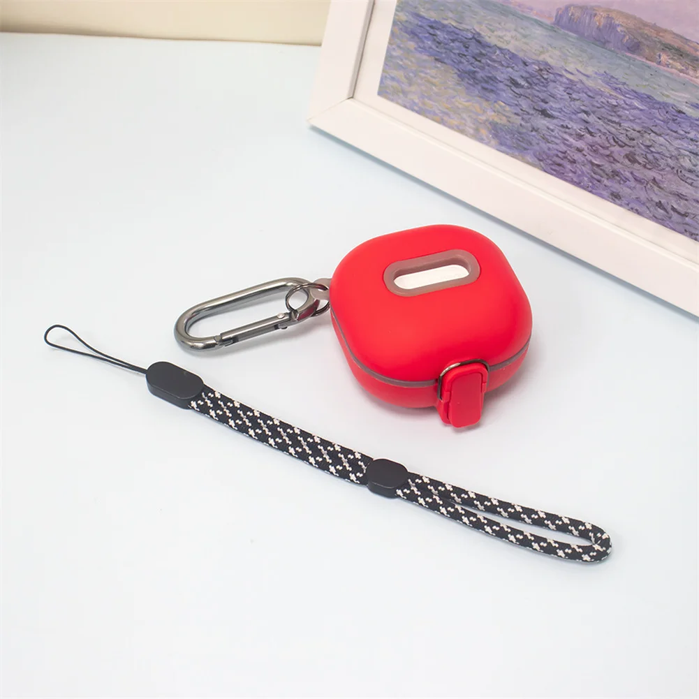 

Earphone Case Shockproof Protective Cover With Rope Carabiner Compatible For Samsung Galaxy Buds Live/pro/2 Headphone