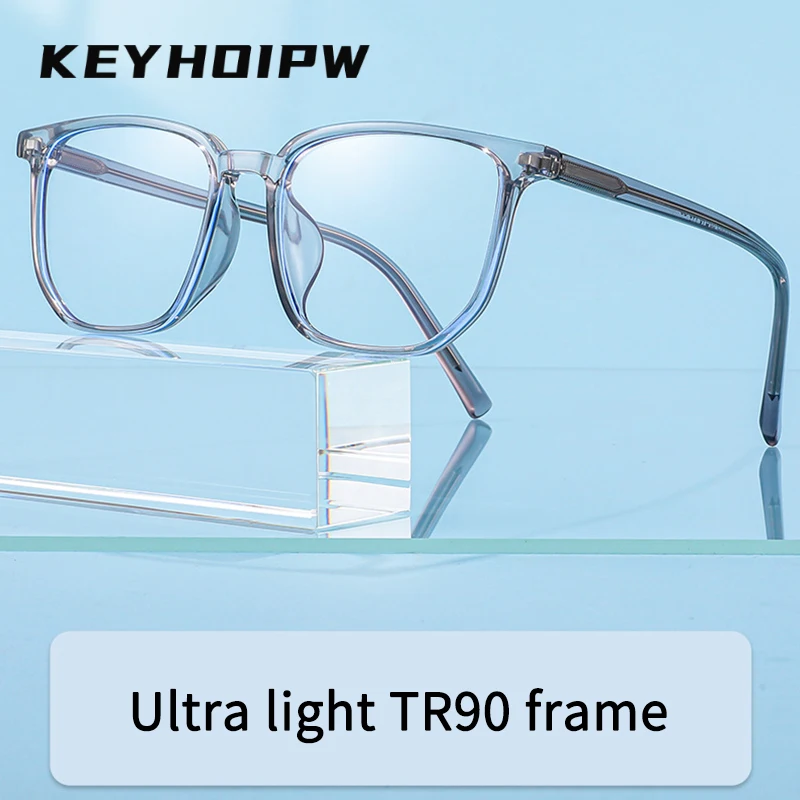 

KEYHOIRW Square Glasses Women's Transparen TR90 Eyewear Men's Myopia Prescription Glasses Optical Frames Decorative Trendy