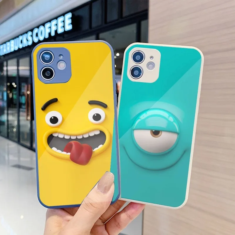 

Красивый чехол Smile для телефона IPhone 14, 13, 12, 11 Pro Max, X, XR, XS, 8, 7 Plus, цветной чехол из жидкого стекла