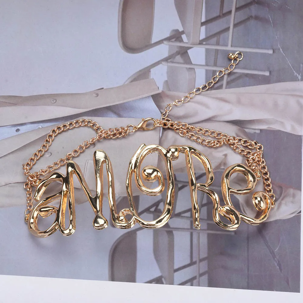 Новинка ZA 2023 металлическое ожерелье-чокер с бабочкой в стиле хип-хоп увеличенная