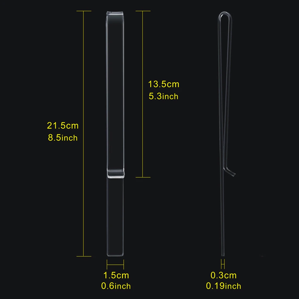 

Stand Clips Music Clips Playing 2 Pcs 21.5 * 1.5* 0.3cm Clear Acrylic Holder Clips For Musicians And Composers
