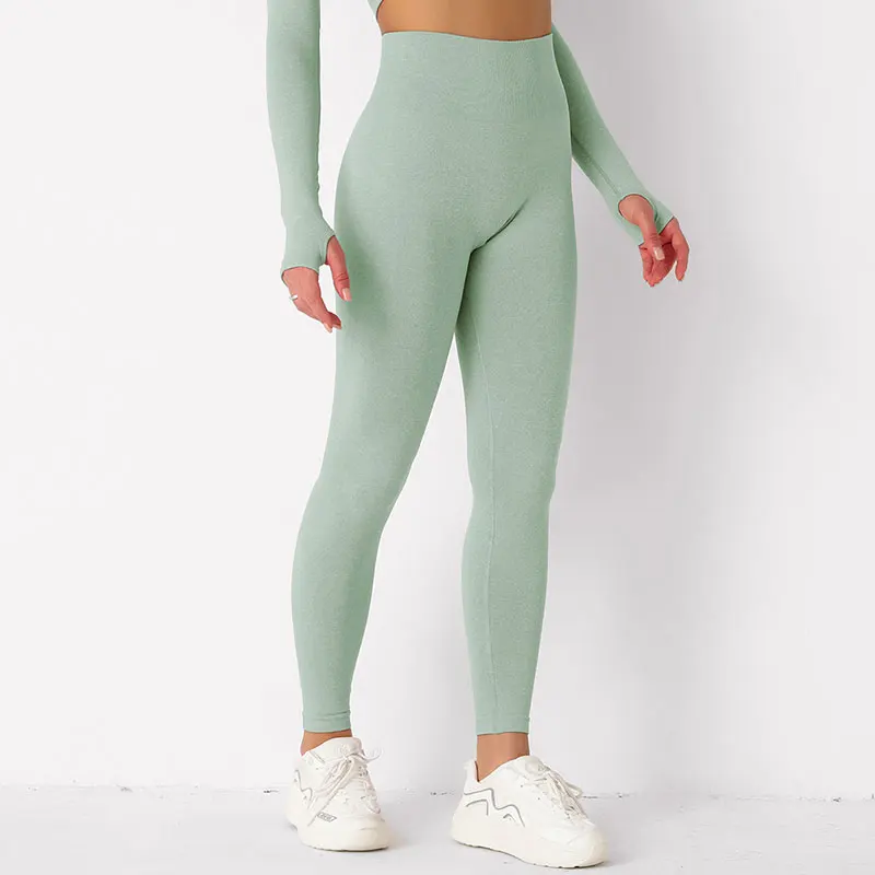 

Solid Fitness Yoga Leggings Seamless Yoga Pants Women Push Up High Waist Gym Clothing Tights Workout Running Pants