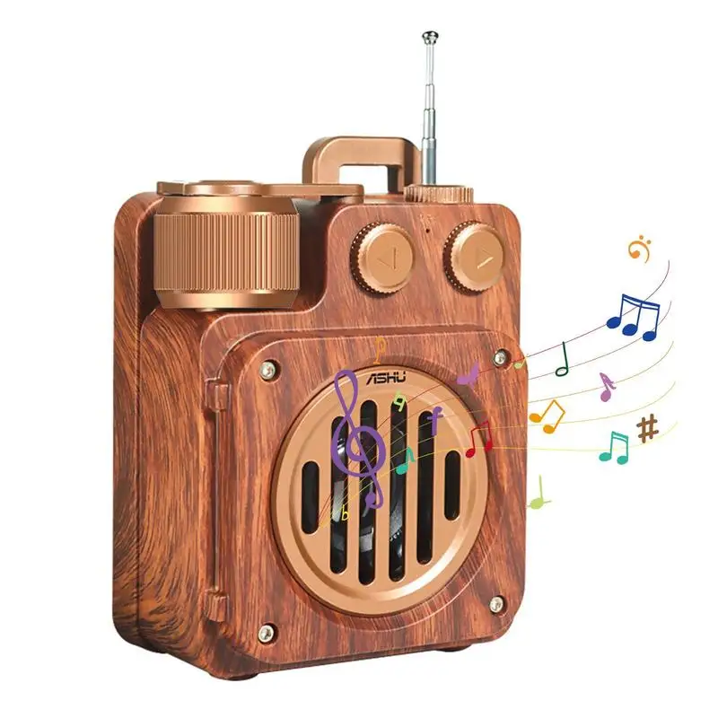 

AS20 Retro Radio Wireless BT Am Fm Portable Vintage Speakers With Crystal Clear Sound For Home Office Desktop Outdoor