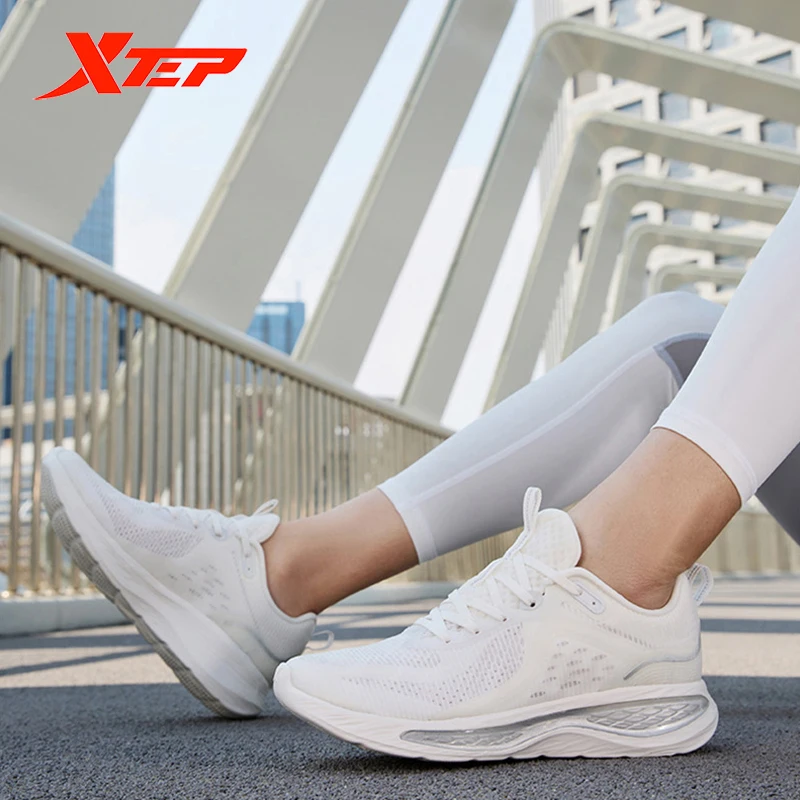 Xtep [Ju Neng Tan 2.0] Women Running Shoes Fashion Mesh Breathable Sneakers Shock Absorption Sport Shoes 878218110040