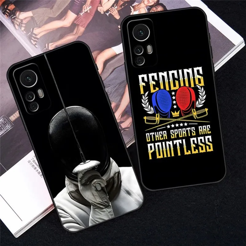 

Fencing Sport Phone Case 2023 For Xiaomi POCOF3 X3 GT M3 X4Pro M4Pro NFC Note 10Pro Redmi Note 11 11T 10 9 Pro Plus Back