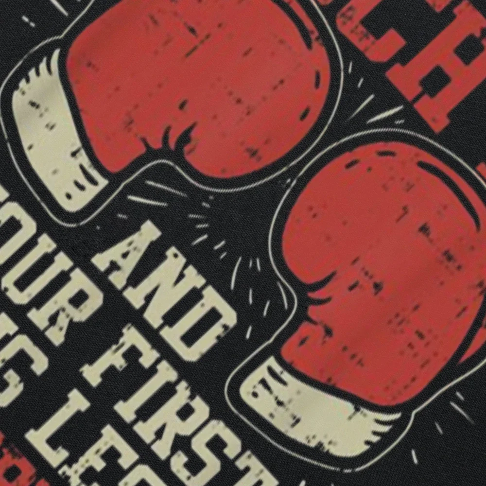 Хлопковая футболка Touch Me and Your First Boxing Lesson Is Free