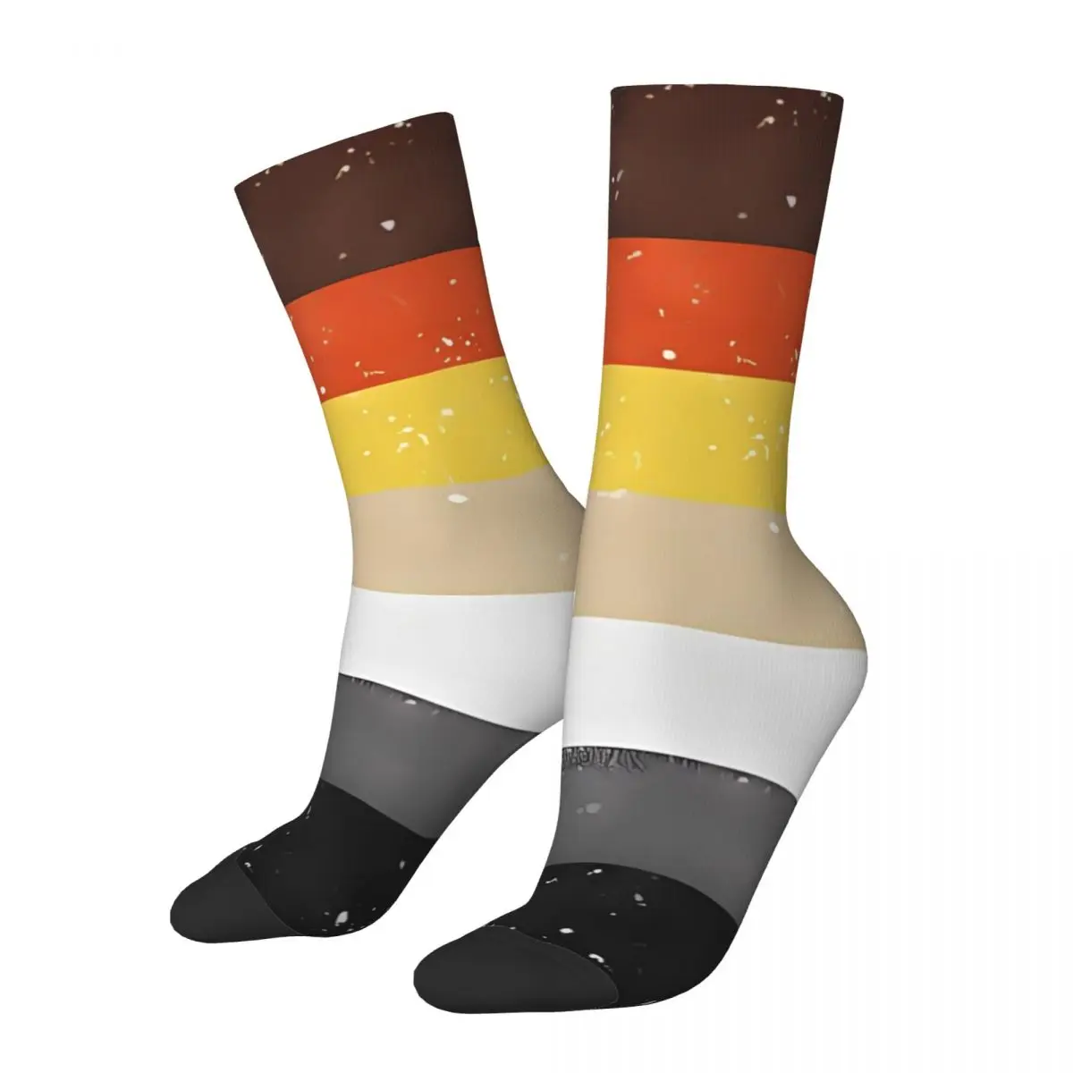 

Retro Faux Glitter Gay Bear Background Men's Socks Pride Flag Unisex Hip Hop Pattern Printed Happy Crew Sock Gift