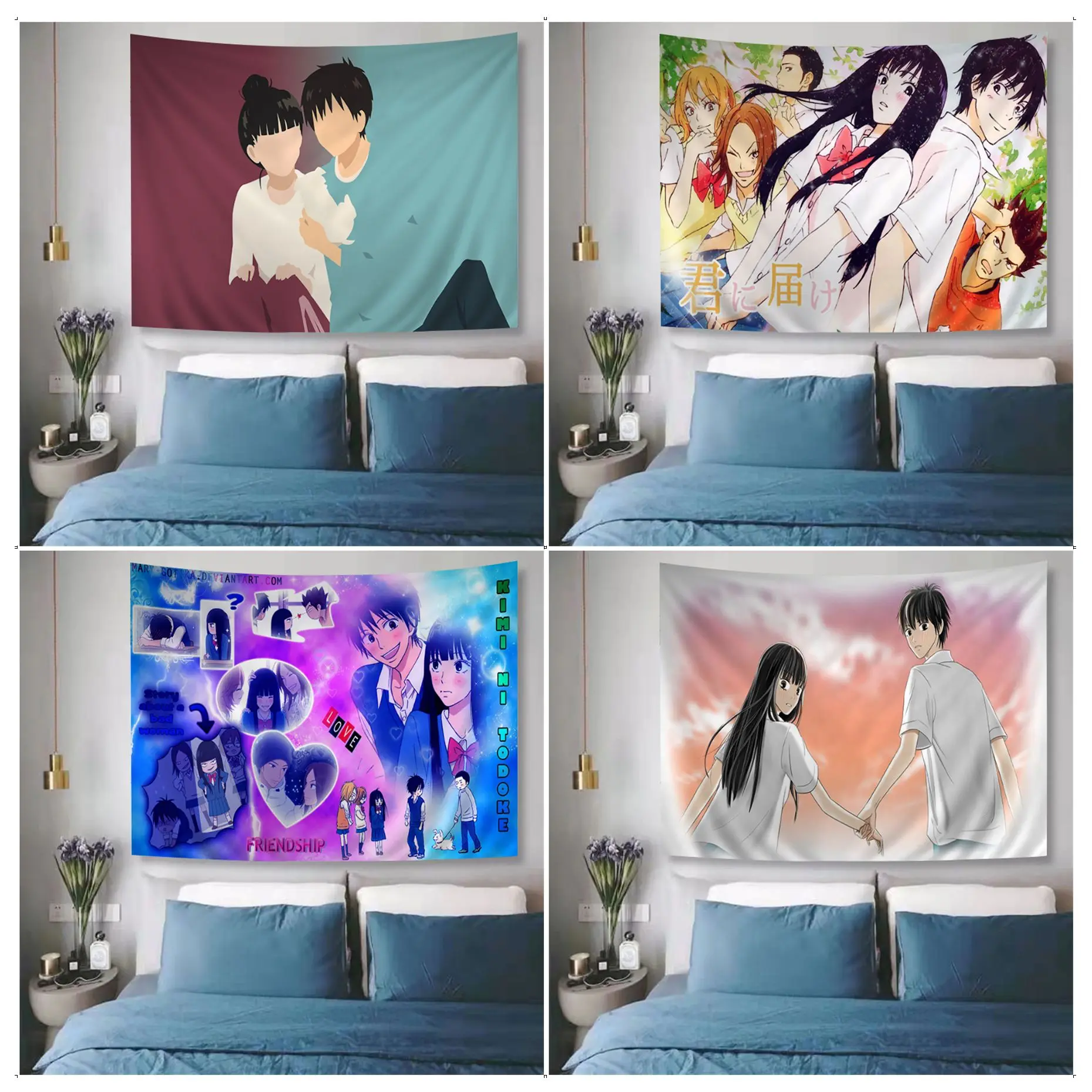 

Kimi Ni Todoke Anime Tapestry Art Printing Wall Hanging Decoration Household Wall Hanging Home Decor