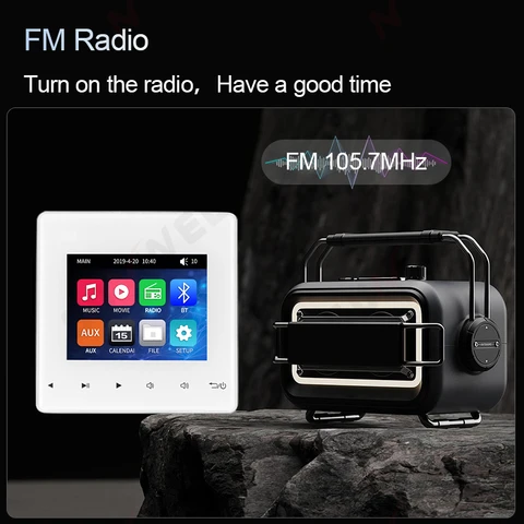 Домашний настенный усилитель с Bluetooth, система управления хостом музыки, Потолочная аудиопанель с сенсорными кнопками, U-диск и TF-карта