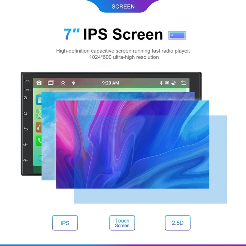 Android 13 7-дюймовый автомобильный радиоприемник 2 Din Беспроводной Carplay Auto