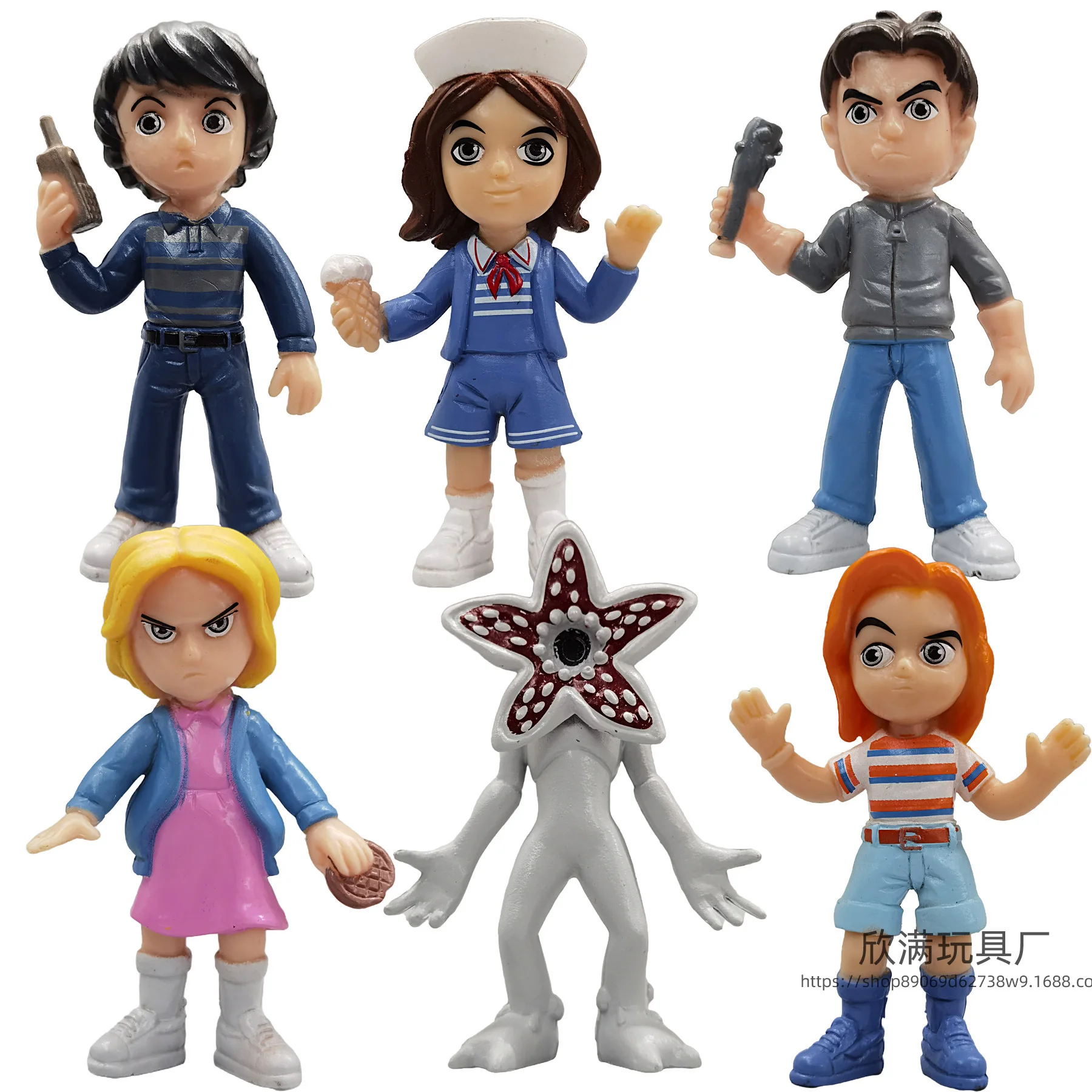 

6pcs/set Stranger Things Figure Toys Dustin Robin Steve Eleven DemoDorgon 9cm Collection Model Figures Toys