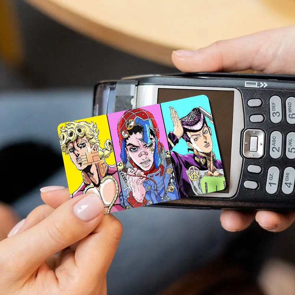 Аниме JoJo Bizarre Adventure Game Film Cover Наклейка Чехол для маленького чипа Кредитная дебетовая карта Передняя сторона 1 комплект из 4 шт. (art.: 3920d2ea4e5ee) - 3920d2ea4e5ee