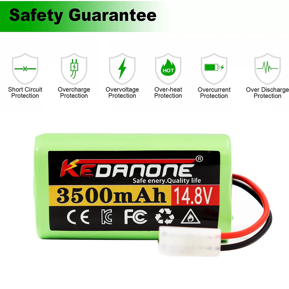 

Kedanone 14.8v 3500mAh Rechargeable Li-ion Battery for MIJIA Mi Robot Vacuum-Mop Essential G1 Vacuum Cleaner 18650 Battery Pack