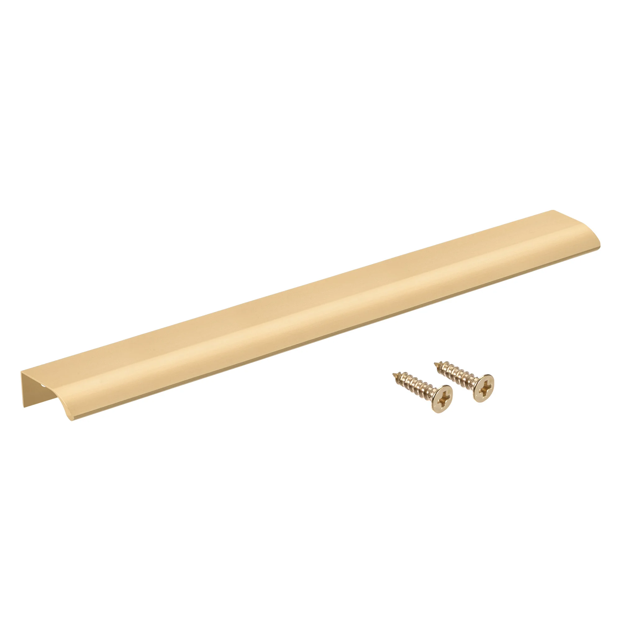 

Uxcell Edge Pull Handle 300mm L x 35mm Inner W Aluminum Alloy Cabinet Drawer Pull Gold Tone