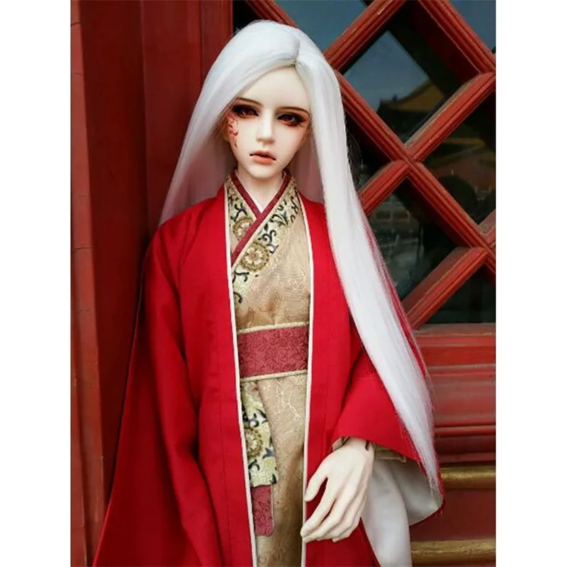 

Doll Wig for 1/3 doll head 21-23cm Straight Hair Doll Girls Dress Up diy Toy Accessories White/ Black/ Gold