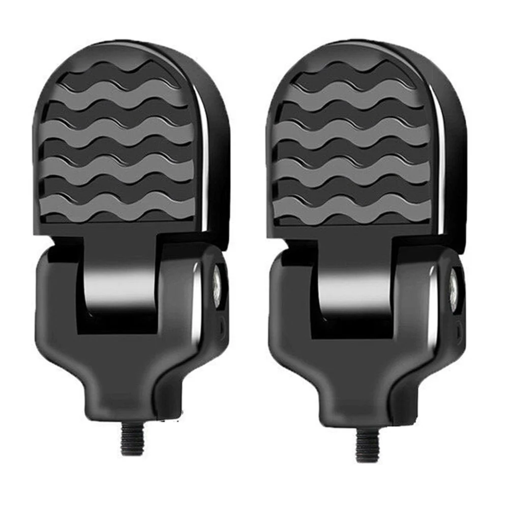 

Brand New Footrest Pedal Electric Bike 300g Accessories Aluminum Alloy Black Lightweight No Rust Parts Universal 2 Pcs/Set