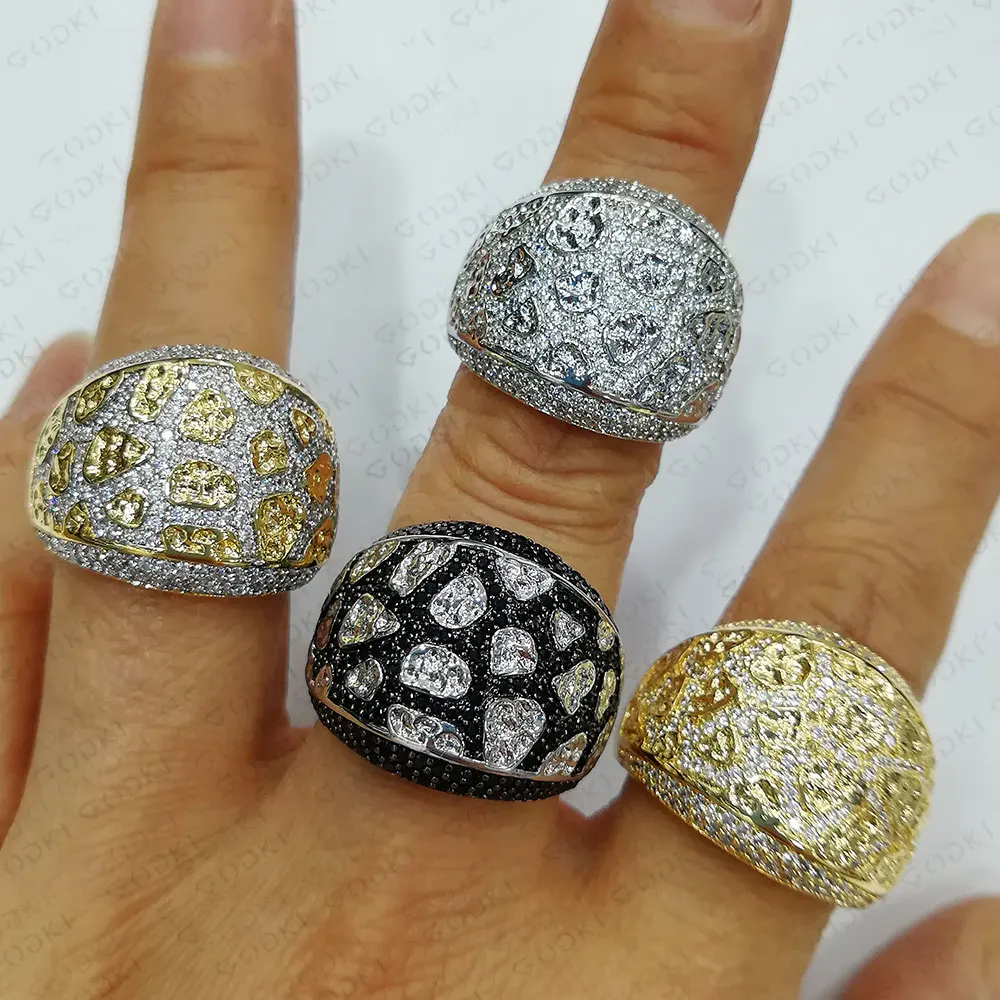 

Kellybola New Trendy Leopard Big Bold Statement Ring for Women Cubic Zircon Finger Rings Beads Charm Ring Bohemian Beach Jewelry