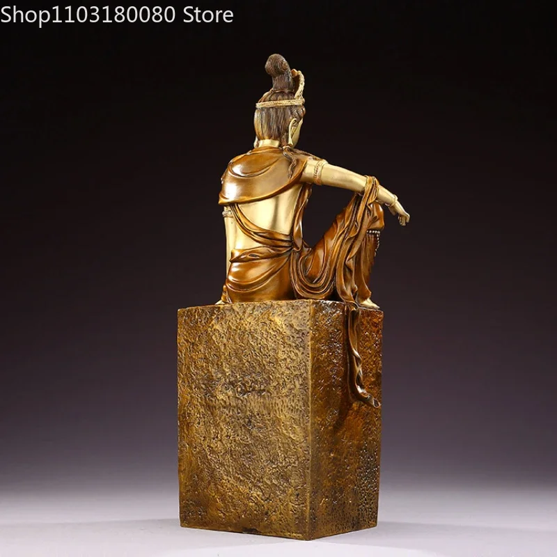 Статуя Будды из меди и латуни большой размер 59 5 см 46