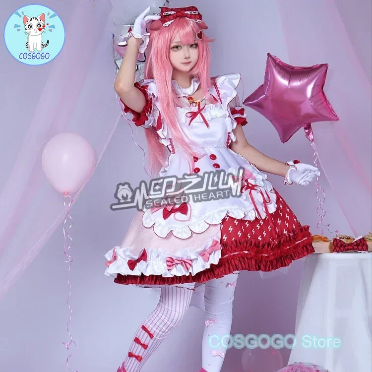 COSGOGO Goldenglow Косплей Костюм Arknights Прекрасная униформа горничной Платье Игровой