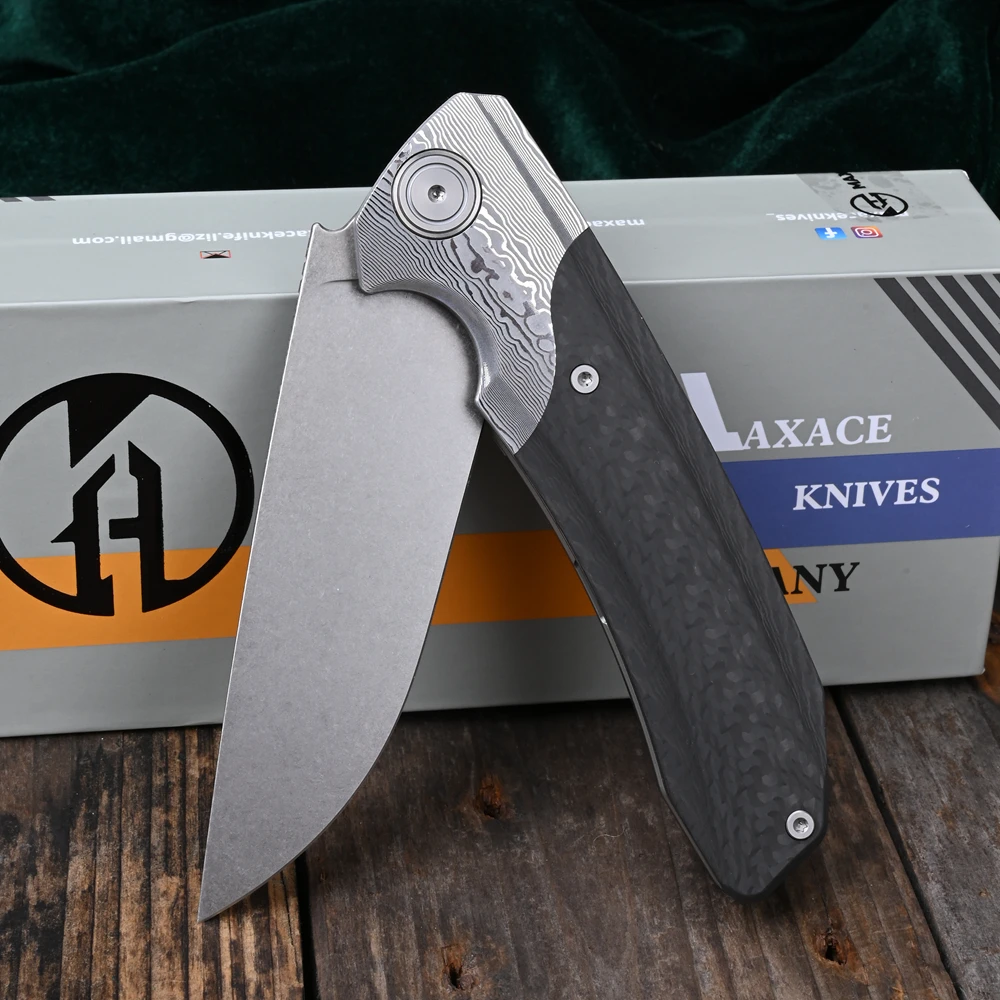 

Складной нож Maxace Goliath, модель 2,0 дюйма, рукоятка из дамасской стали, для кемпинга, охоты, рыбалки, походов, кухни, выживания, повседневный инструмент