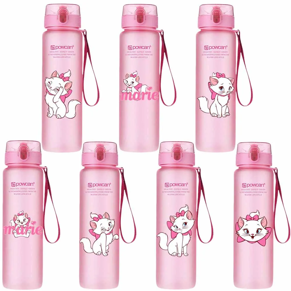 Чашка для воды Disney Anime Marie Cat портативная спортивная бутылка на открытом воздухе