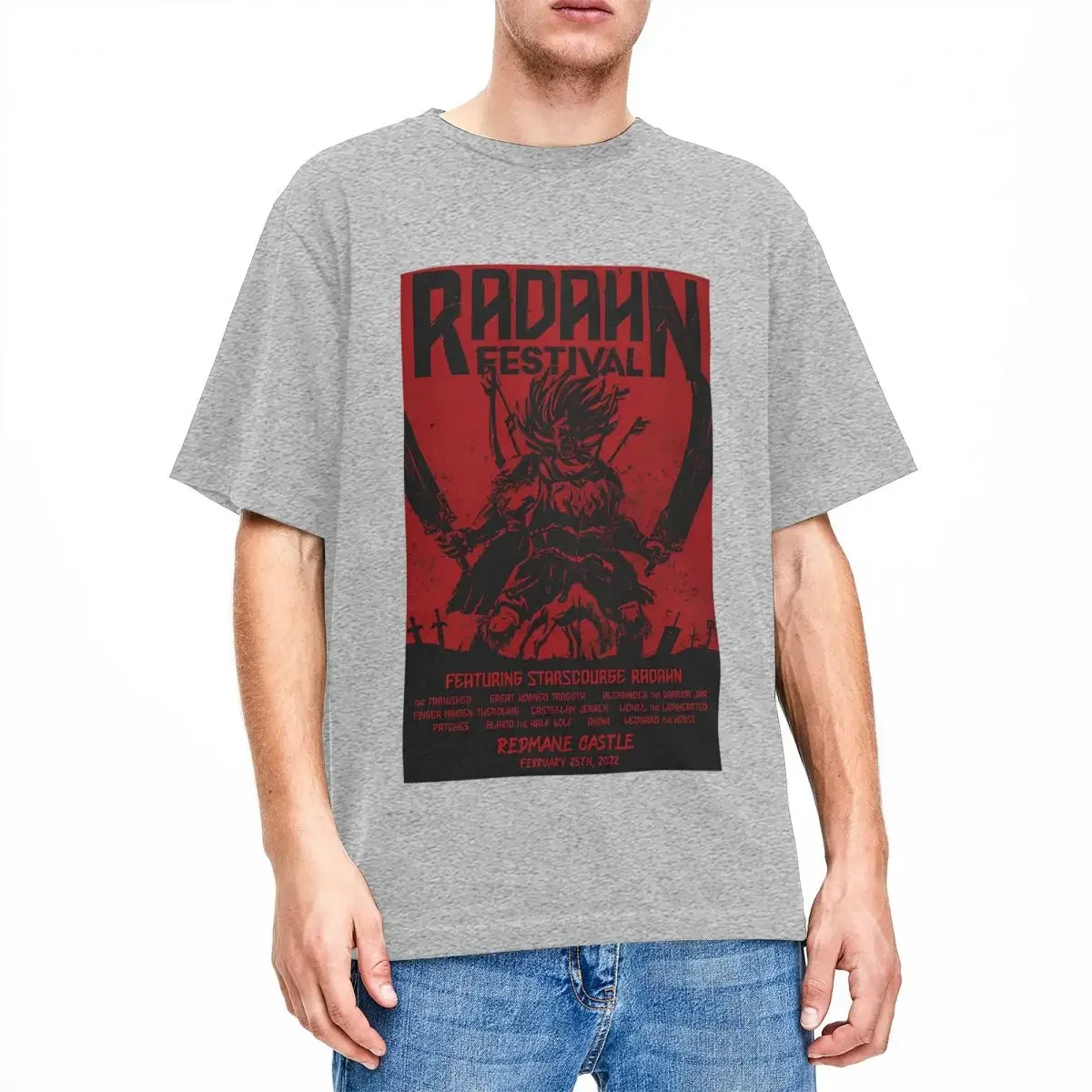 Футболка Radahn с принтом фильма Темные души мужская праздничная смешная тенниска