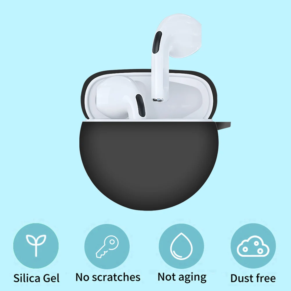 Silica Gel 1.8mm Thickness Wireless Bluetooth-Compatible Earbuds Case for Lenovo HT38 Protective Cover 82 * 39 35mm |