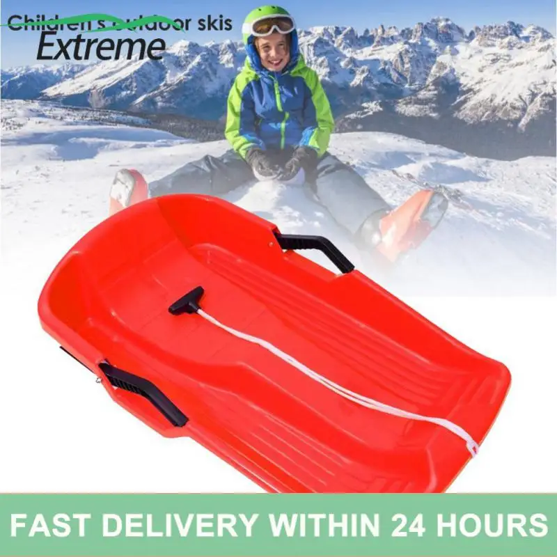 

Solid Snow Sled Snow Speeder Sled Flyer Flying Board Toboggan Sledge With Pull Rope And Handles For Winter Sports Snow Sled