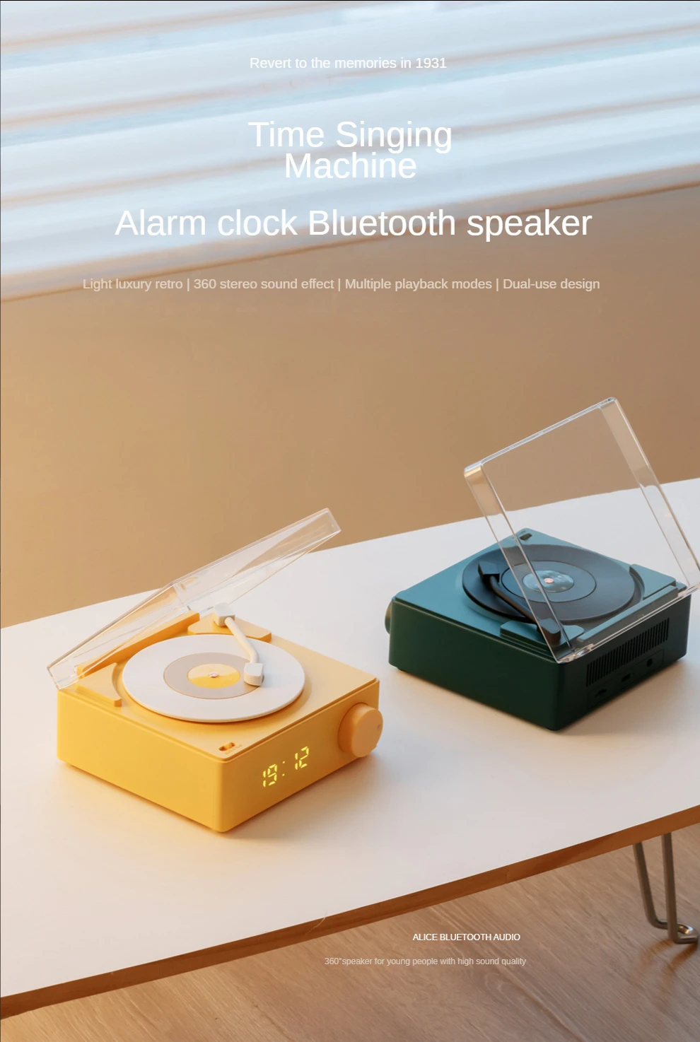 

The New X11 Alarm Clock Speaker Multifunctional Atomic Vinyl Bluetooth Speaker Mobile Phone Computer Desktop Small Audio