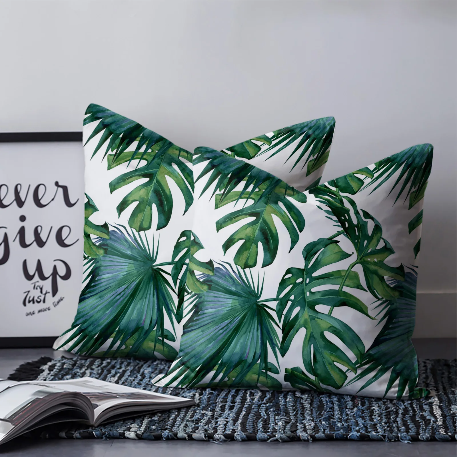 

Palm Leaves Tropical Jungle Throw Pillows Case Home Decor Cushion Cover Throw Pillowcase for Bedroom Sofa Decorations