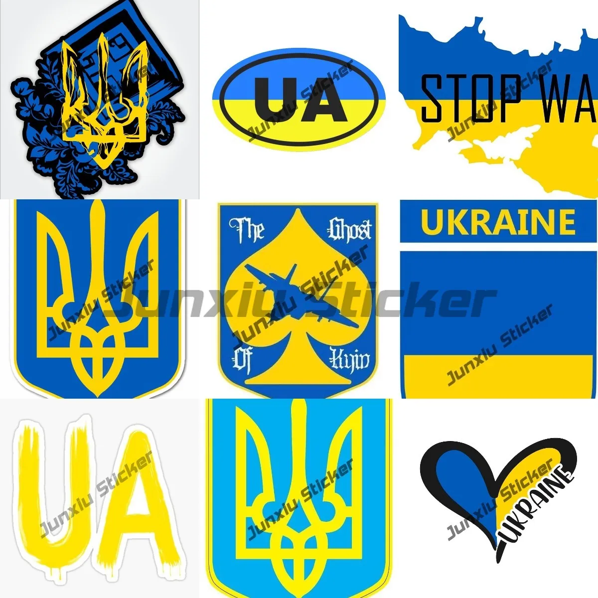 

Ukrainian Coat of Arms Ukraine Flag UKR UA Vinyl Decal Sticker Ukraine Trident Flag Sticker Ukrainian Vinyl Decal for Car SUV