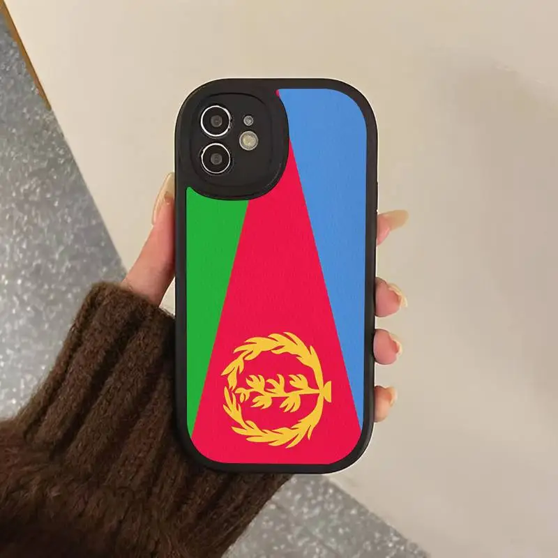 Eritrea Flag Phone Case Hard Leather Phone Case for iPhone 13 12 Mini 11 14 Pro Max Xs X Xr 7 8 Plus 6 6s Se 2022 silicone Cover