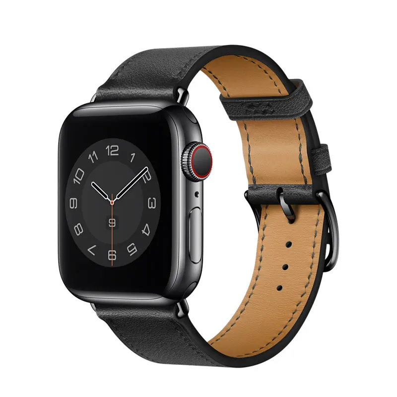 Genuine Leather Band For Apple Watch Series 8 7 6 SE 5 4 3 41mm 45mm Bracelet Watchband Iwatch ultra Strap 49mm 38 40mm 42 44mm