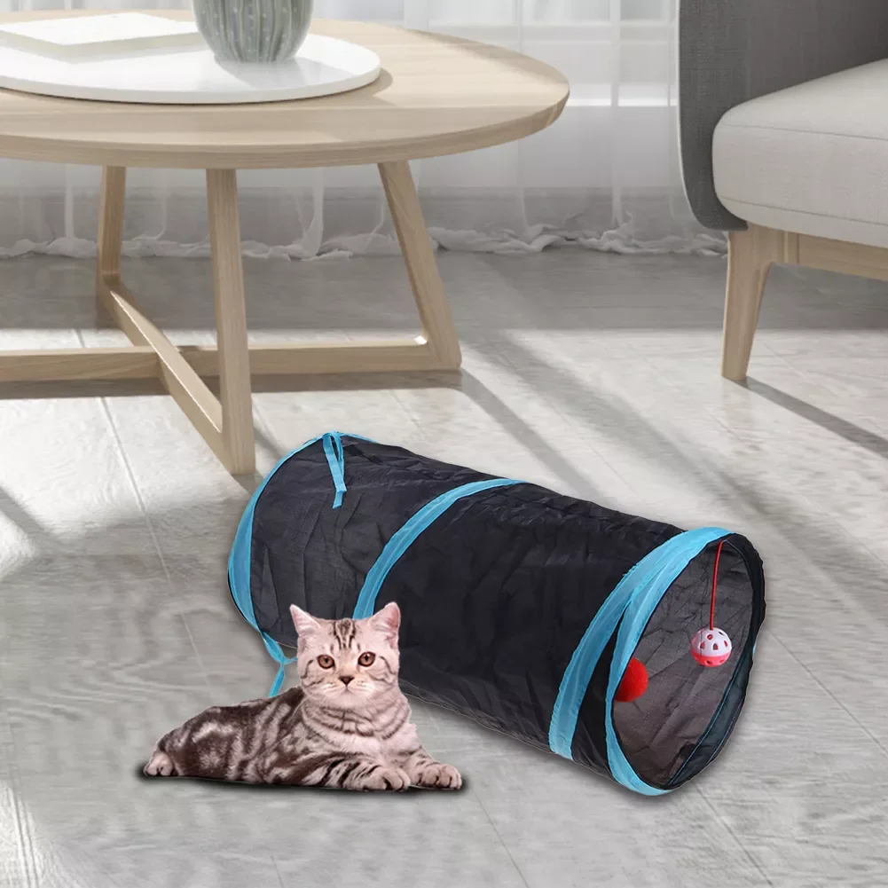 

2023NEW Pet Cat Tunnel Toys Cat Kitten Leisure Game Fun Toy Crinkle Cats Tents Pet Rabbit Training Tools Cat Supplies