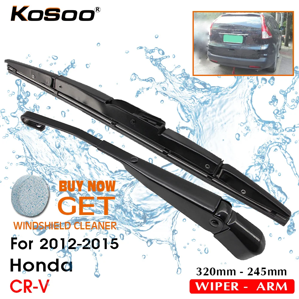 

KOSOO Авто Задние лезвия для Honda CR-V,320 мм 2012-2015 заднего стекла стеклоочистителей рычаг, аксессуары для стайлинга автомобилей