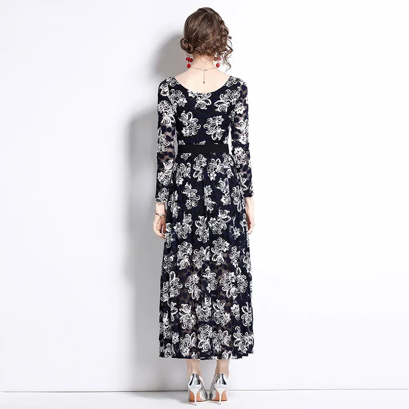 Новое поступление женское длинное платье в европейском стиле модная кружевная