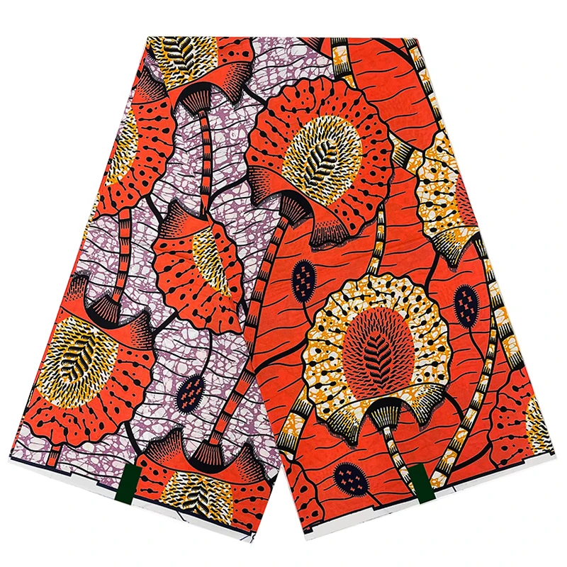 

Original Fabric Ankara Tissu 100% Cotton African Wax Fabrics Pagne Prints Batik Dutch Loincloth 6 Yards DIY For Sewing TN0914