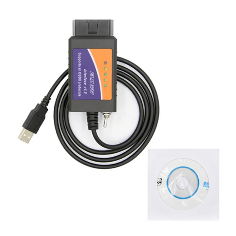 

Адаптер Elm 327 USB FORScan OBD2 для автомобилей серии Lin-coln Ma-zda Mer-cury, Прямая поставка
