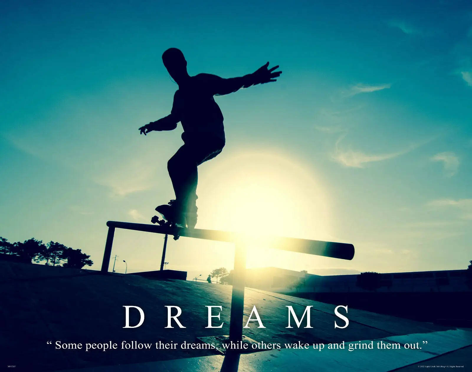 

Skateboarding Motivational Art Film Print Silk Poster Home Wall Decor 24x36inch