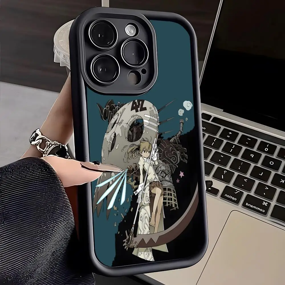 Anime Soul Eater Poster Phone Case For IPhone 16 Pro Max 15 14 Plus 13 12 11 XR XS X 7 8 Soft TPU Back Cover