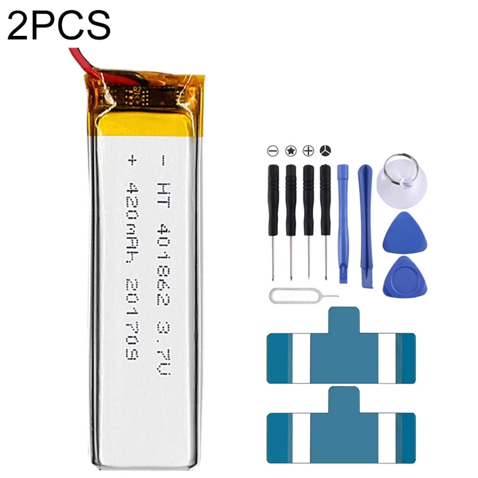 

2 PCS Li-Polymer Battery Replacement 401862 420mAh