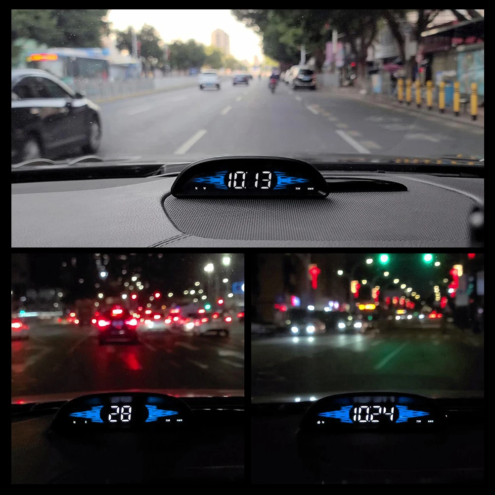 

G2 Universal HUD GPS Head Up Display Speedometer Odometer Compass Windshield Projector with Overspeed Fatigue Driving Alarm