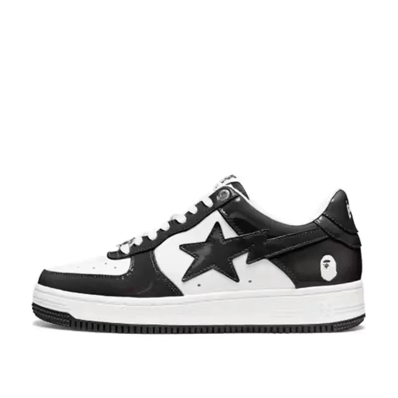 

New Bapesta SK8 Classic Sneakers Woman Fashion Patent Leather Luxury Sneaker Outdoor Trainers Plate-forme Designer Shoes