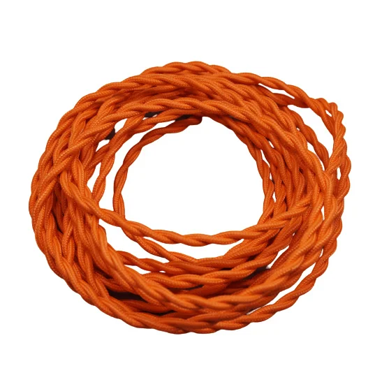 

2-ядерный 2*0,75 мм, винтажный тканевый витой электрический провод, тканый текстильный кабель, плетеный дом, подвесной светильник, шнур, светильник Эдисона