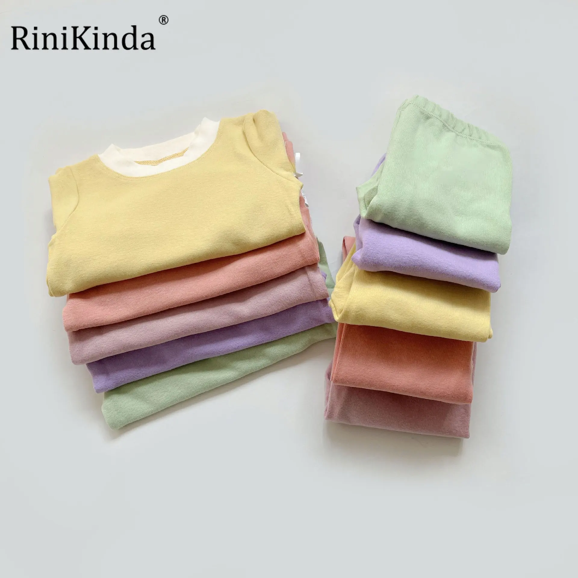 

RiniKinda 2023 Children Pajamas Set Kids Baby Girl Boys Clothing Long Sleeve Children Sleepwear Pajamas Sets Kids Clothing
